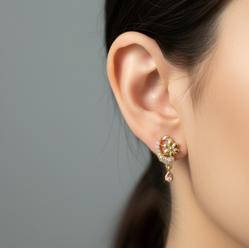 Modern Starburst Geometric Dangle Earrings