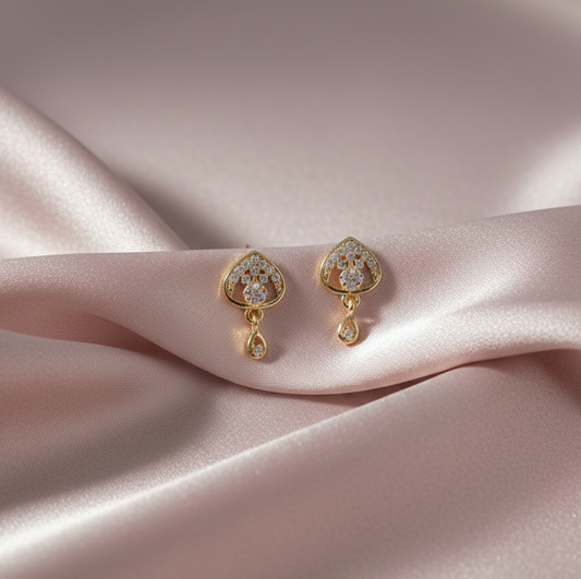 Timeless Heart Filigree Dangle Earrings