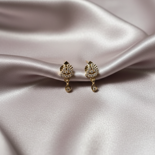 Petite Zircon Blossom Drop Earrings