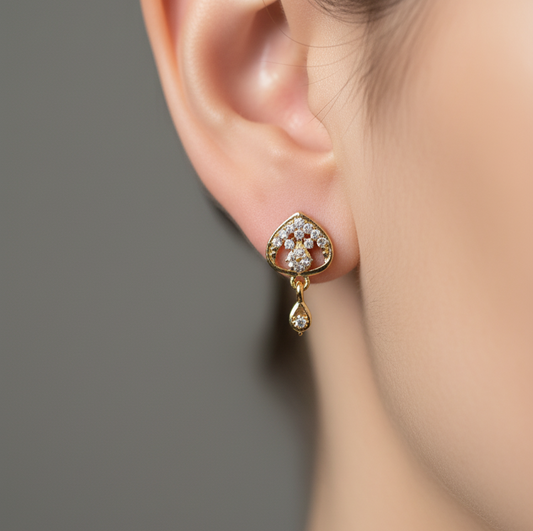 Timeless Heart Filigree Dangle Earrings