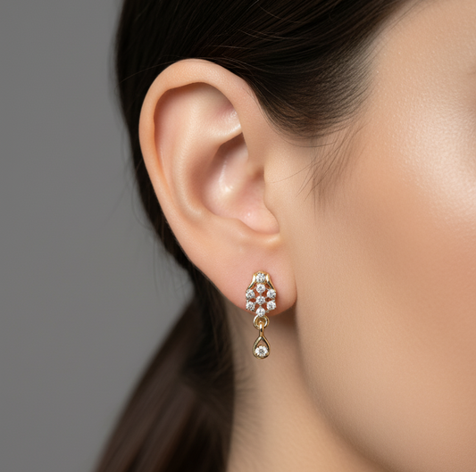 Celestial Starburst Geometric Dangle Earrings