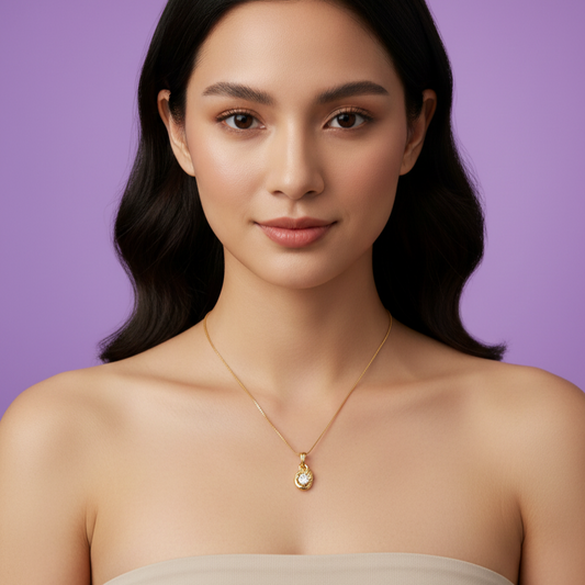 Spiral crystal pendant